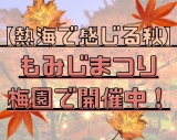 【熱海で秋を感じる♪】熱海梅園もみじまつり開催中♪